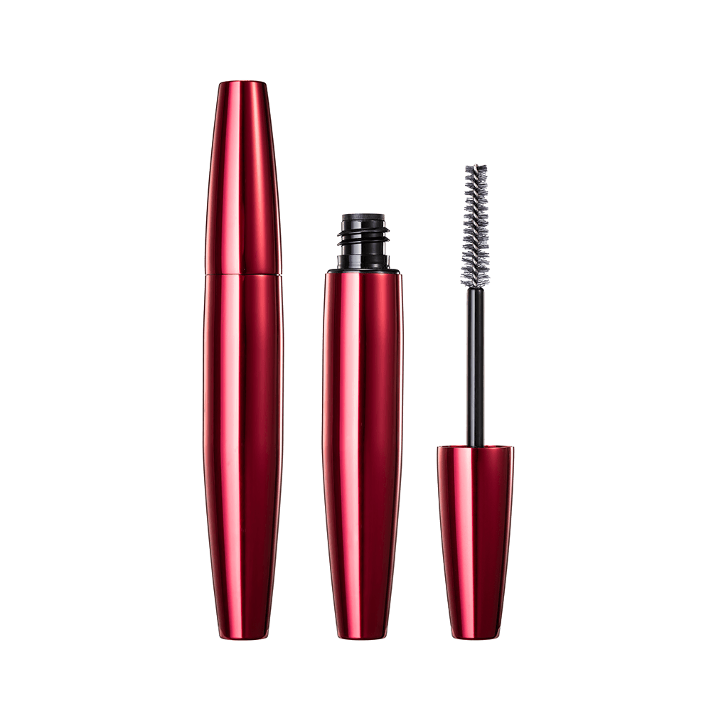 Bright red pen shape aluminum mascara tube