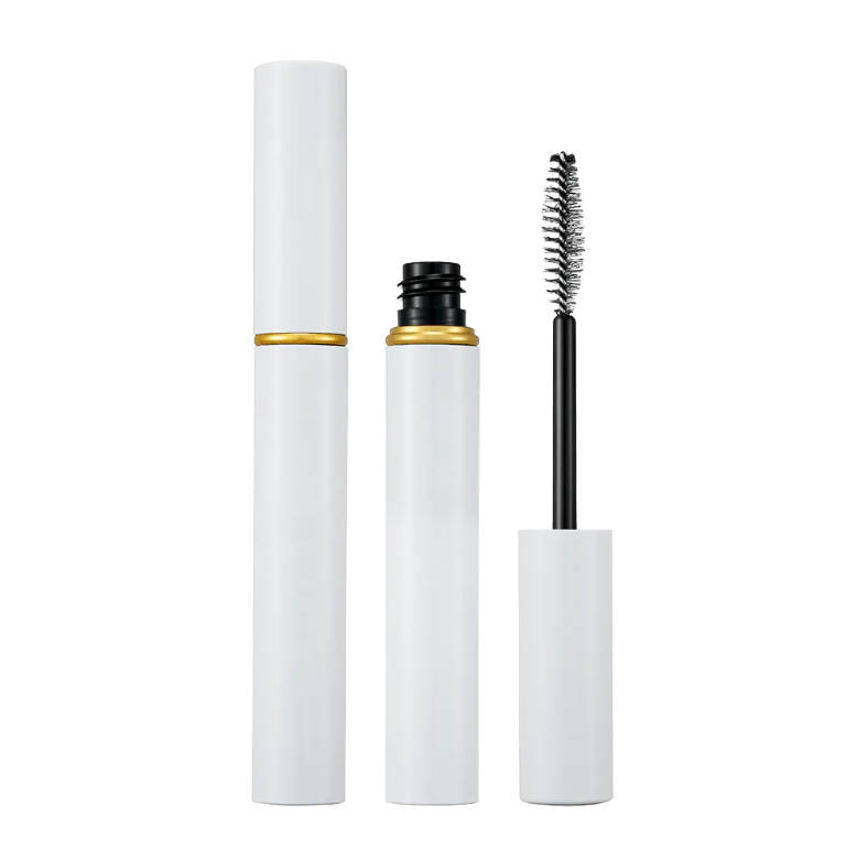 What are the benefits of the material used in empty aluminum mascara tubes?